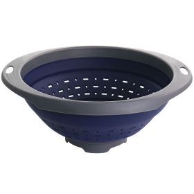 Oster Bluemarine Collapsible Polypropylene Colander in Navy