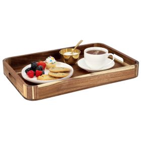 MegaChef Acacia Wood 17.75 x 12 Inch Rectangle Serving Tray