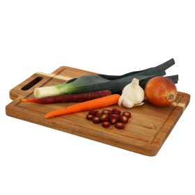 MegaChef 16.5 x 11 Inch Acacia Wood Rectangle Serving Board with Handle
